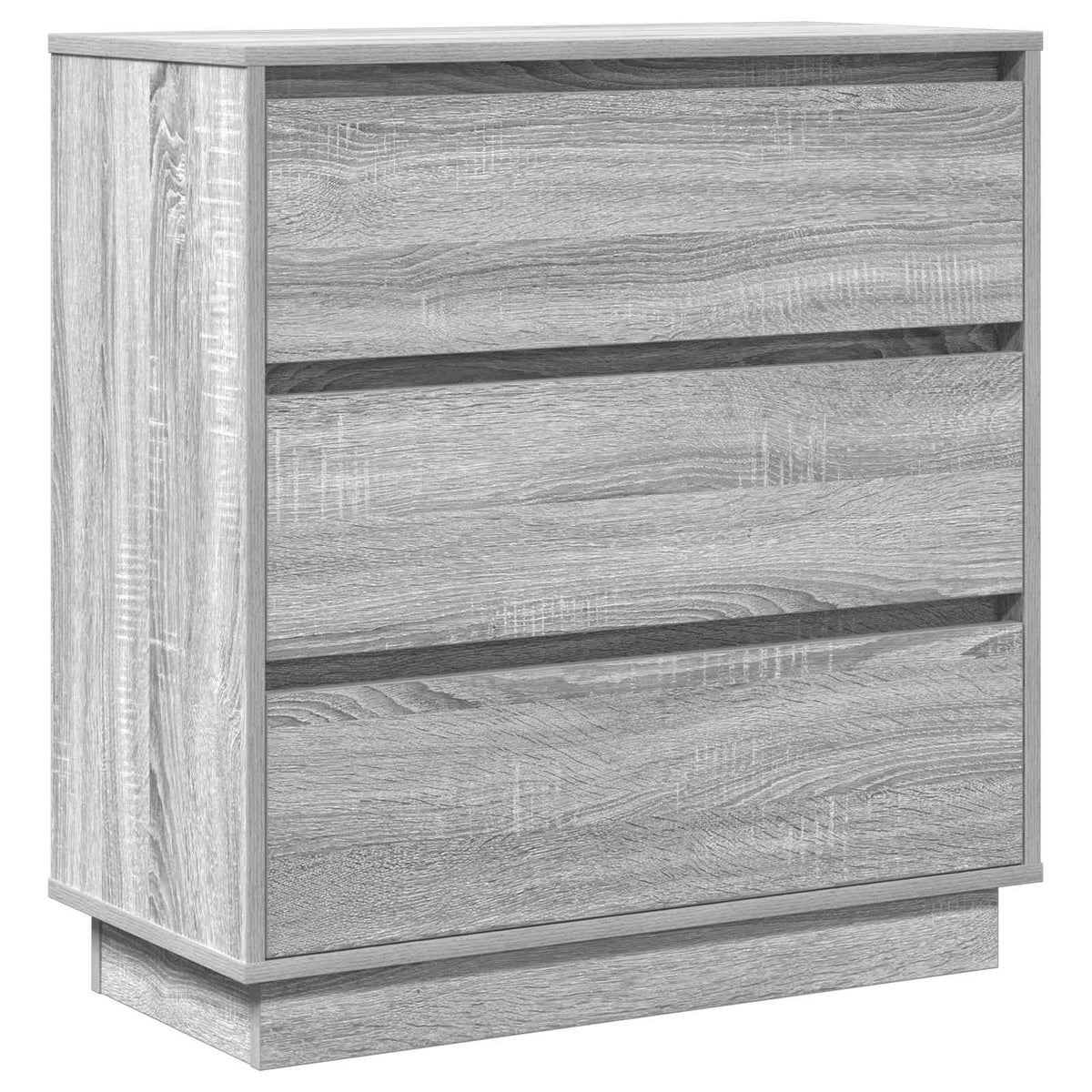 Cabinet De Chevet Gris 71 X 34,5 X 75 Cm Bois D'ingénierie