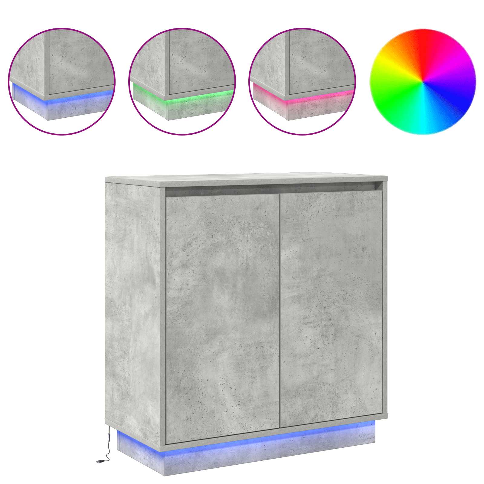 Buffet Led 71 X 34,5 X 75 Cm Bois D'ingénierie