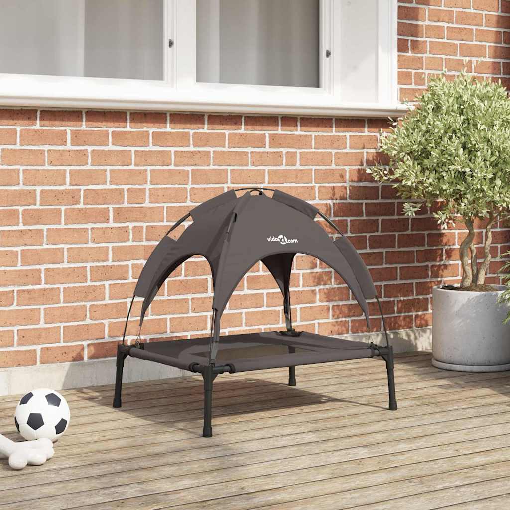 Lit Pour Chien Avec Auvent Tissu Oxford Et Acier