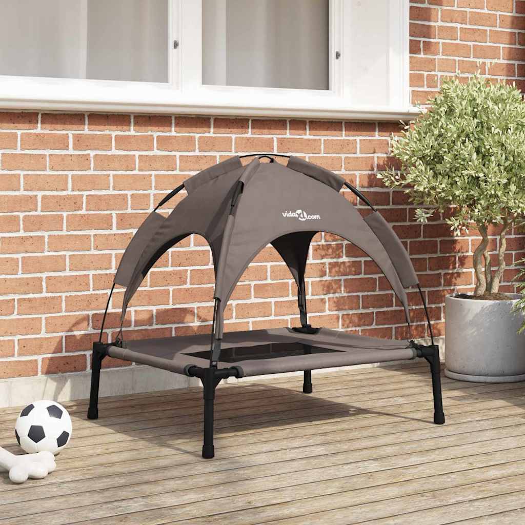 Lit Pour Chien Avec Auvent Tissu Oxford Et Acier