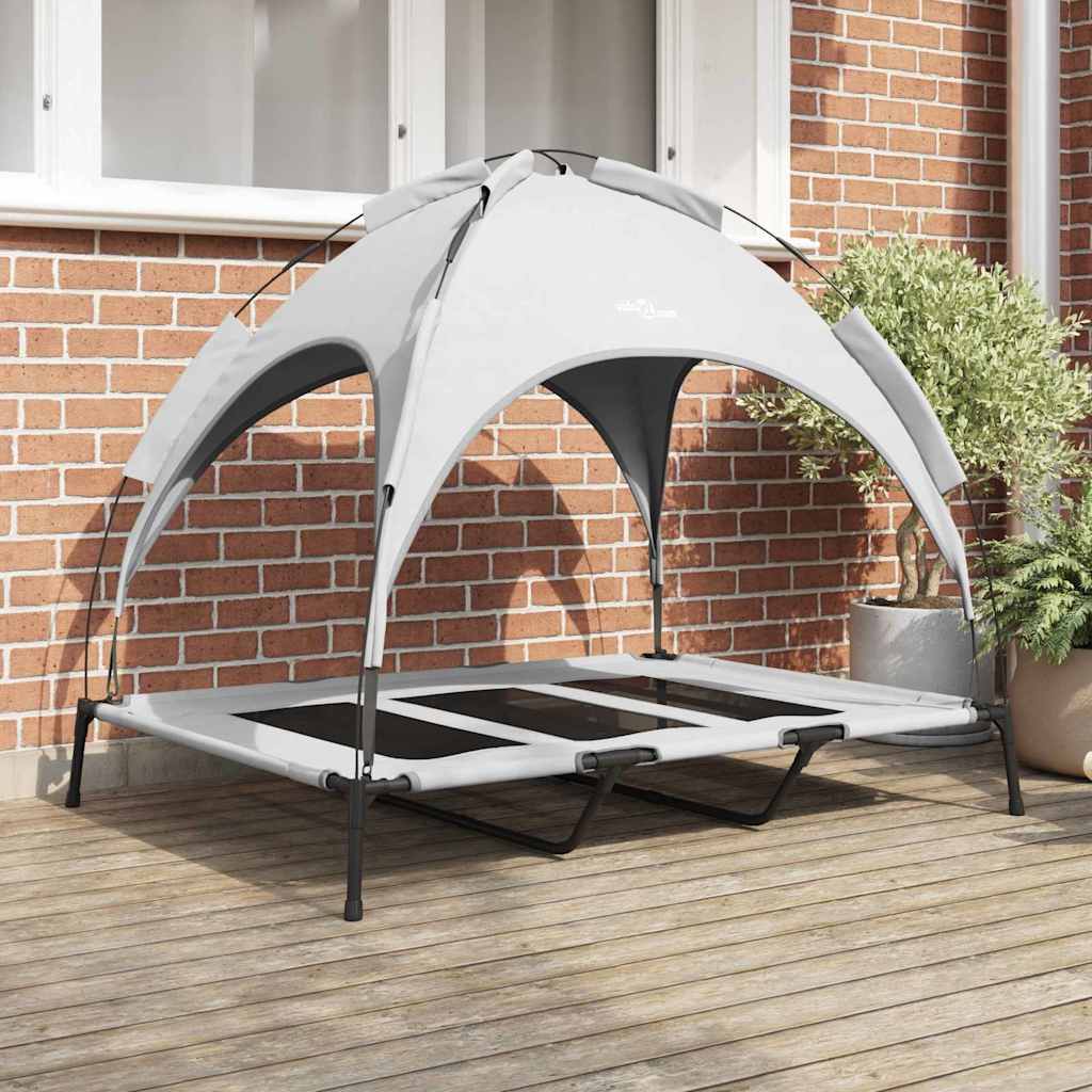 Lit Pour Chien Avec Auvent Tissu Oxford Et Acier