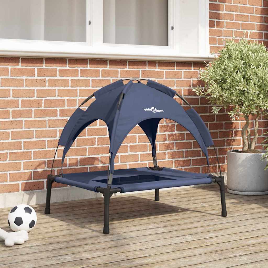 Lit Pour Chien Avec Auvent Tissu Oxford Et Acier