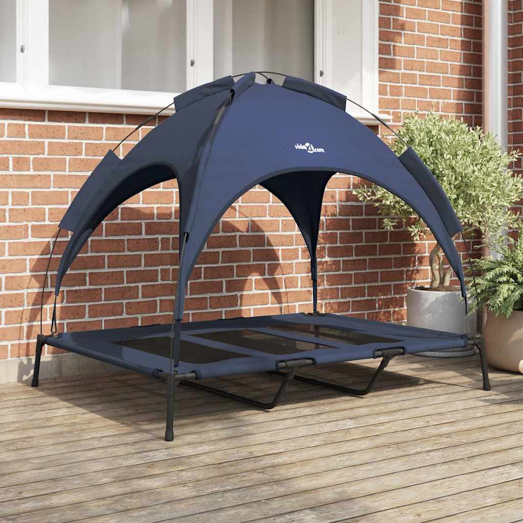 Lit Pour Chien Avec Auvent Tissu Oxford Et Acier