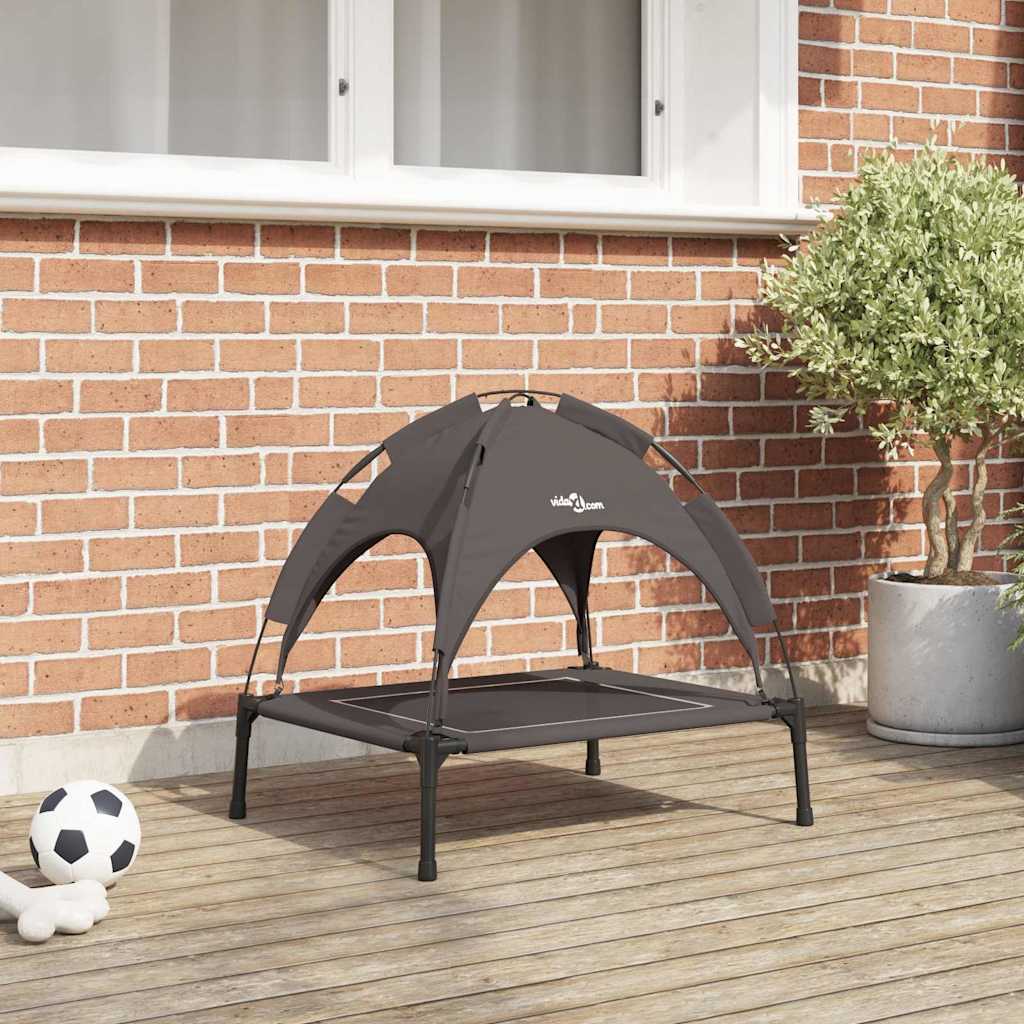 Lit Pour Chien Avec Auvent Tissu Oxford Et Acier