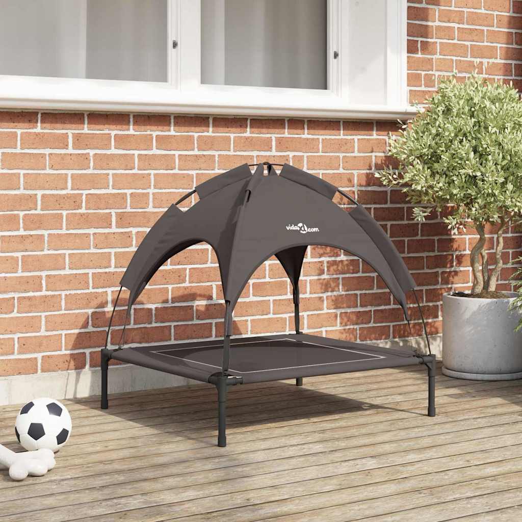 Lit Pour Chien Avec Auvent Tissu Oxford Et Acier