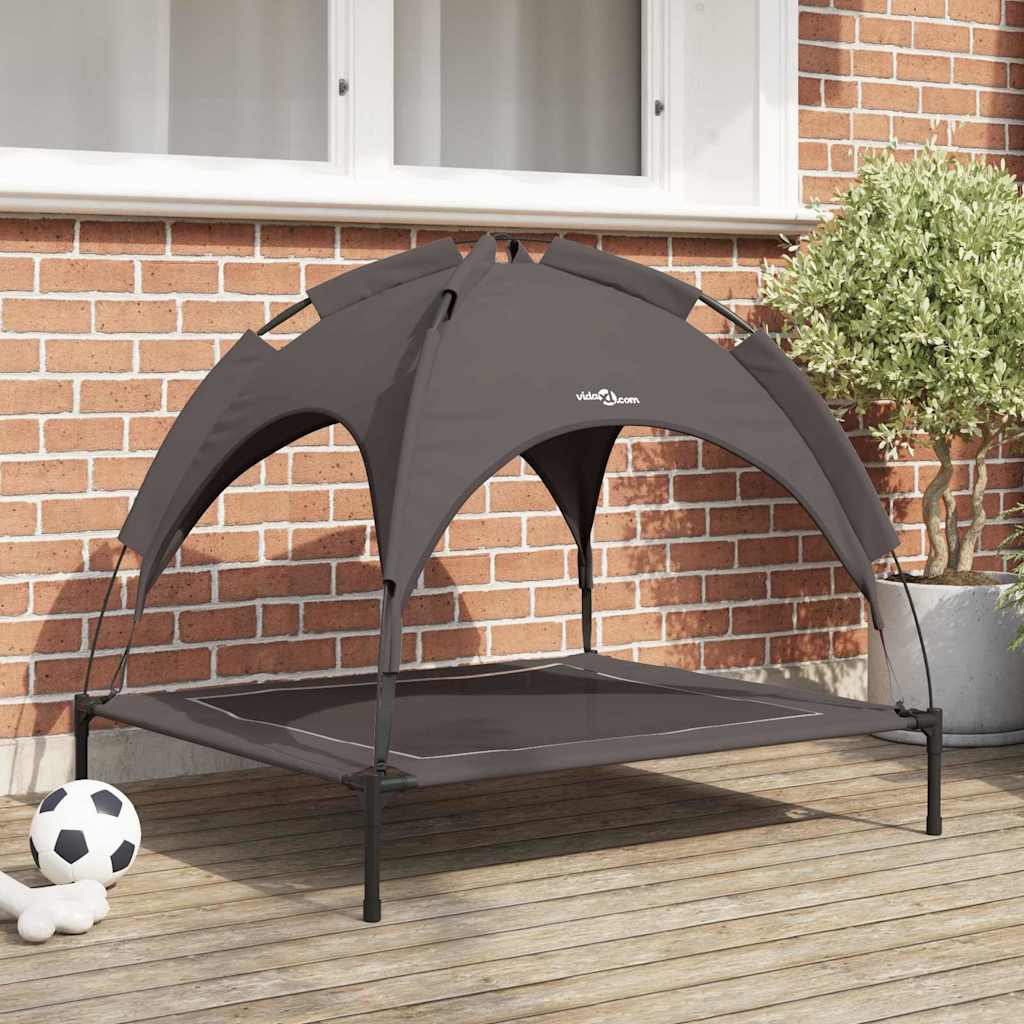 Lit Pour Chien Avec Auvent Tissu Oxford Et Acier