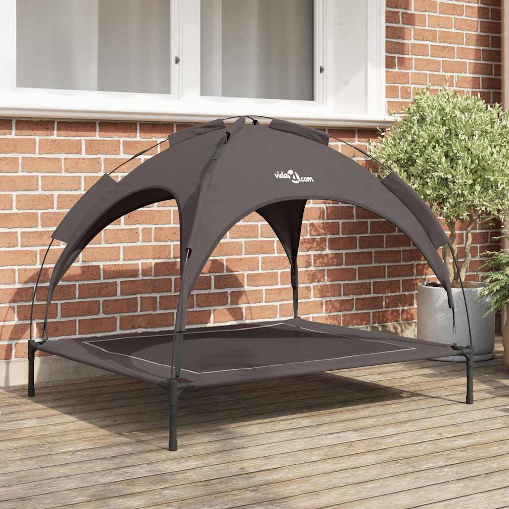 Lit Pour Chien Avec Auvent Tissu Oxford Et Acier