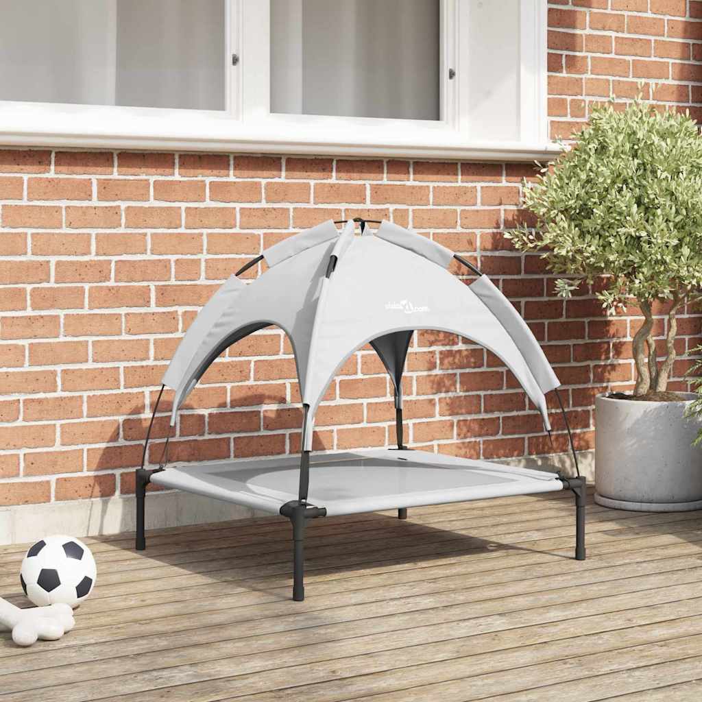 Lit Pour Chien Avec Auvent Tissu Oxford Et Acier