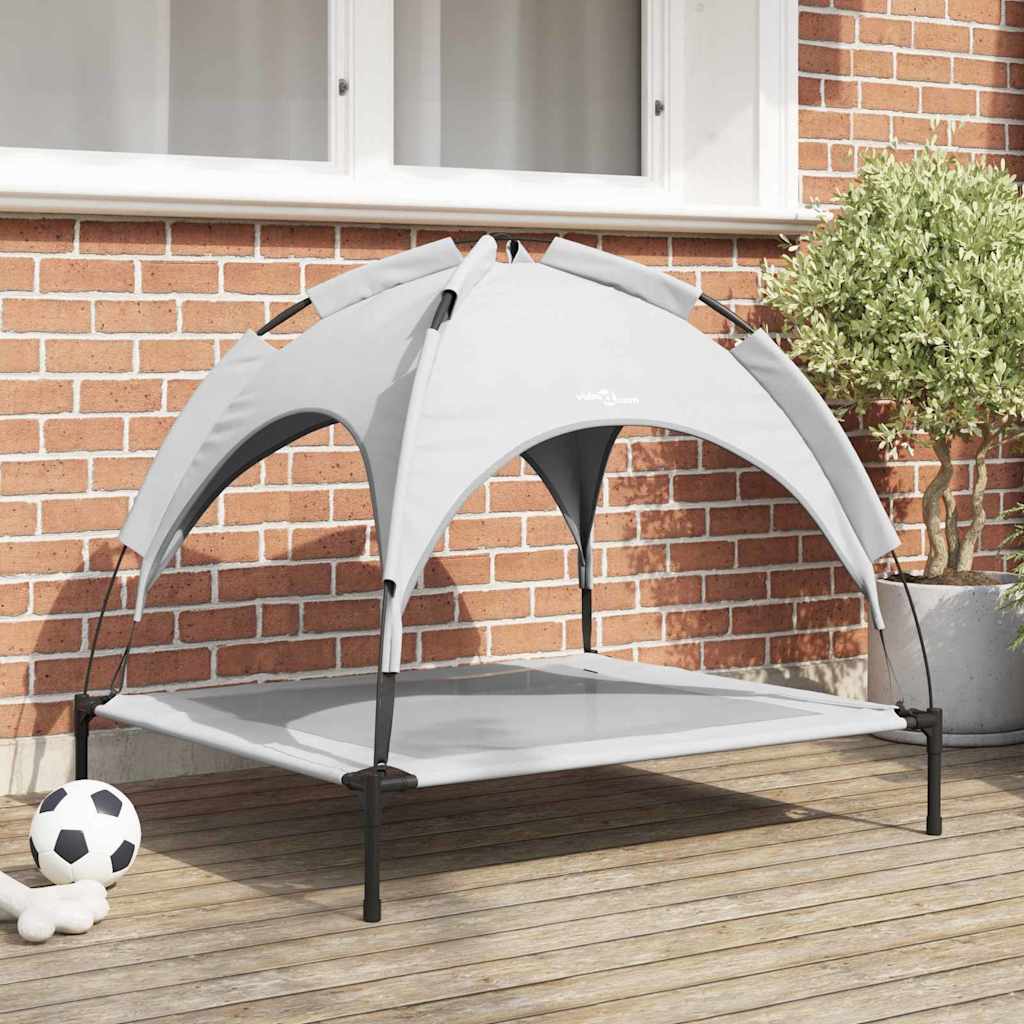 Lit Pour Chien Avec Auvent Tissu Oxford Et Acier