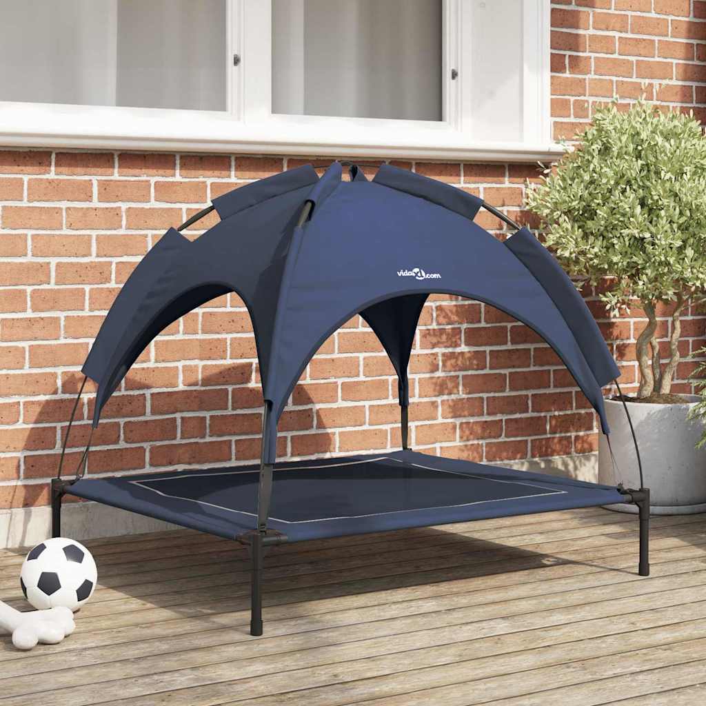 Lit Pour Chien Avec Auvent Tissu Oxford Et Acier