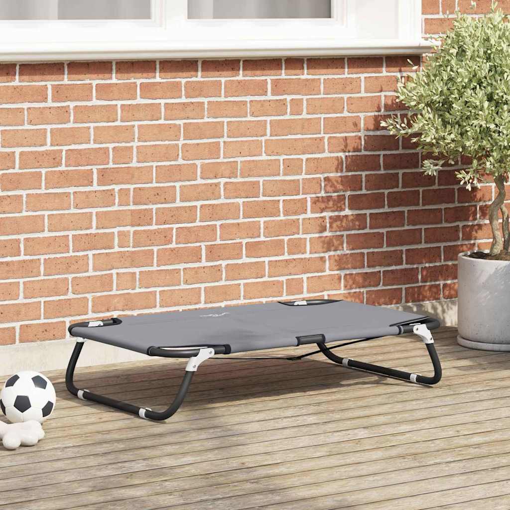 Lit Pour Chien Pliable Anthracite Tissu Oxford Et Acier