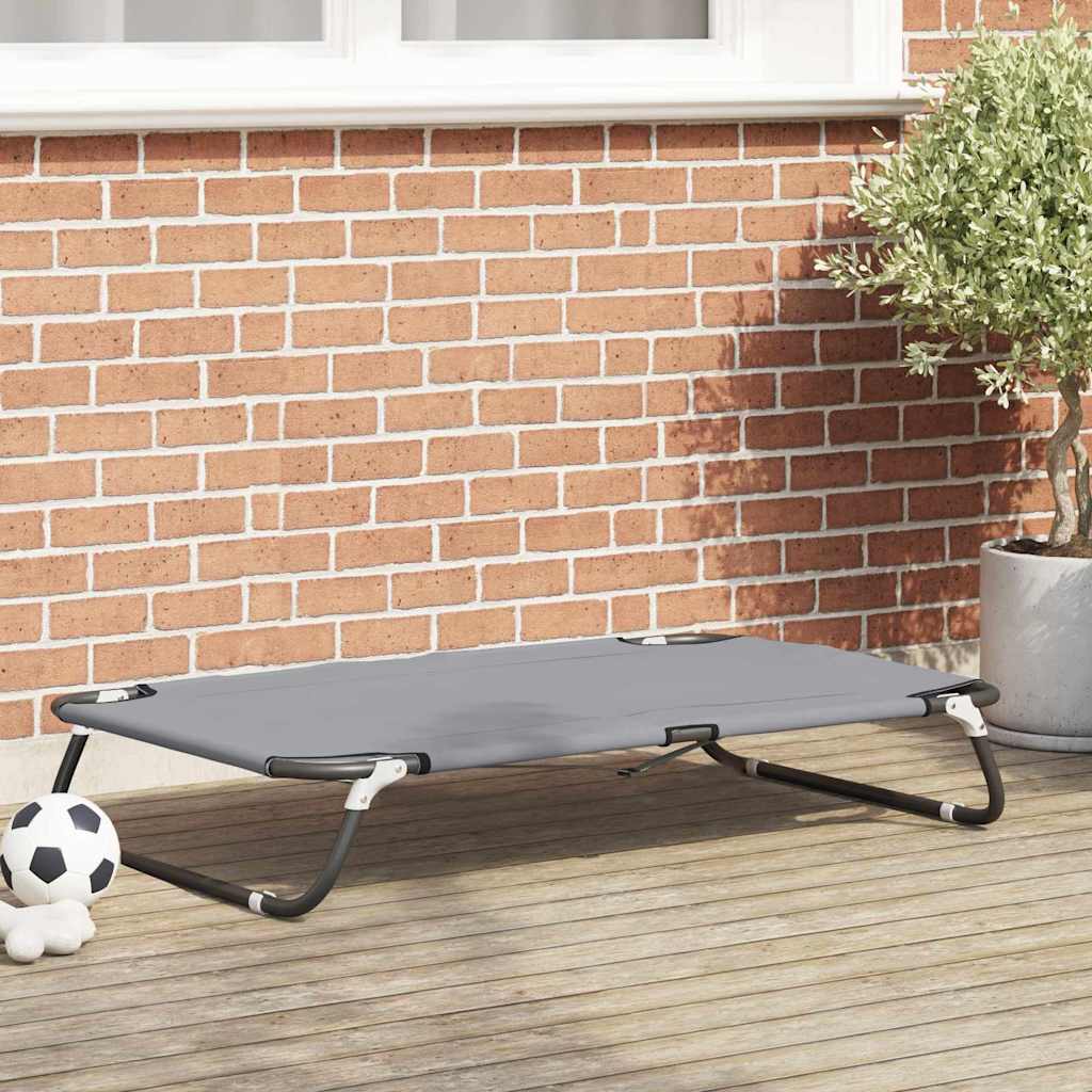 Lit Pour Chien Pliable Anthracite Tissu Oxford Et Acier