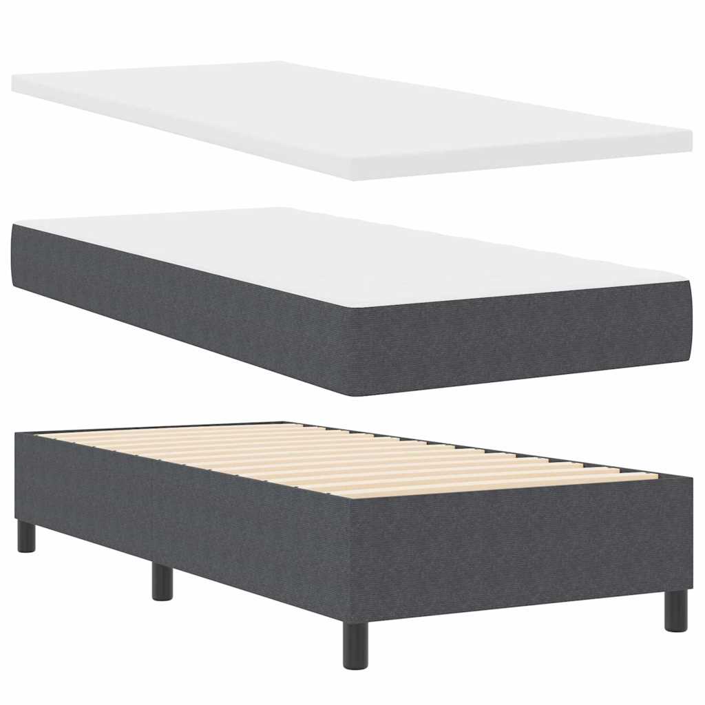 Lit À Ressorts Avec Tête De Lit Et Blanc