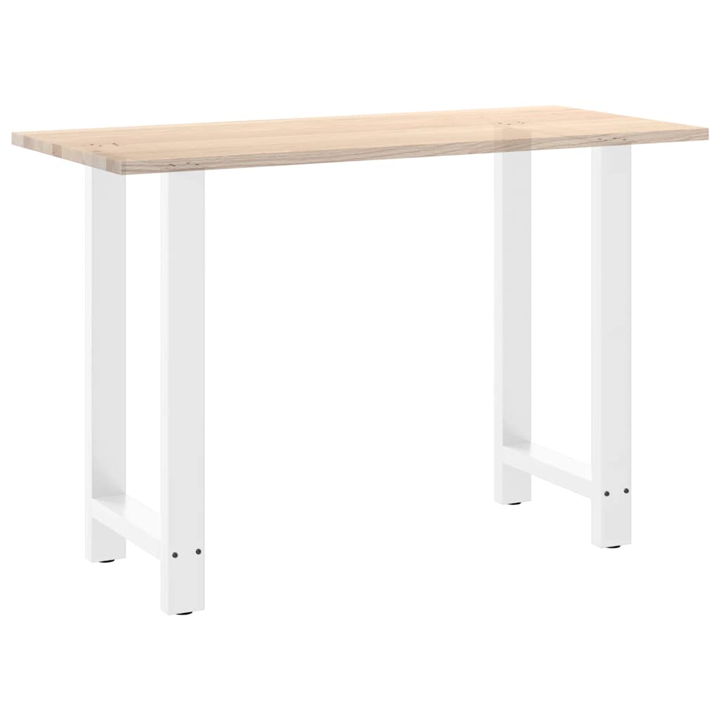Pieds De Table De Bar 2 Pièces Acier Blanc