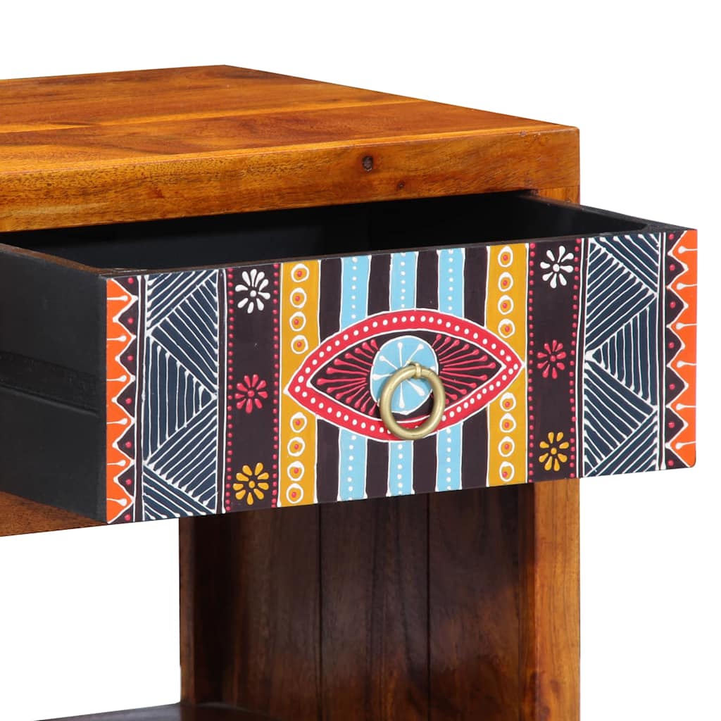 Buffet Multicolore 40 X 35 X 45 Cm Bois D'acacia Massif