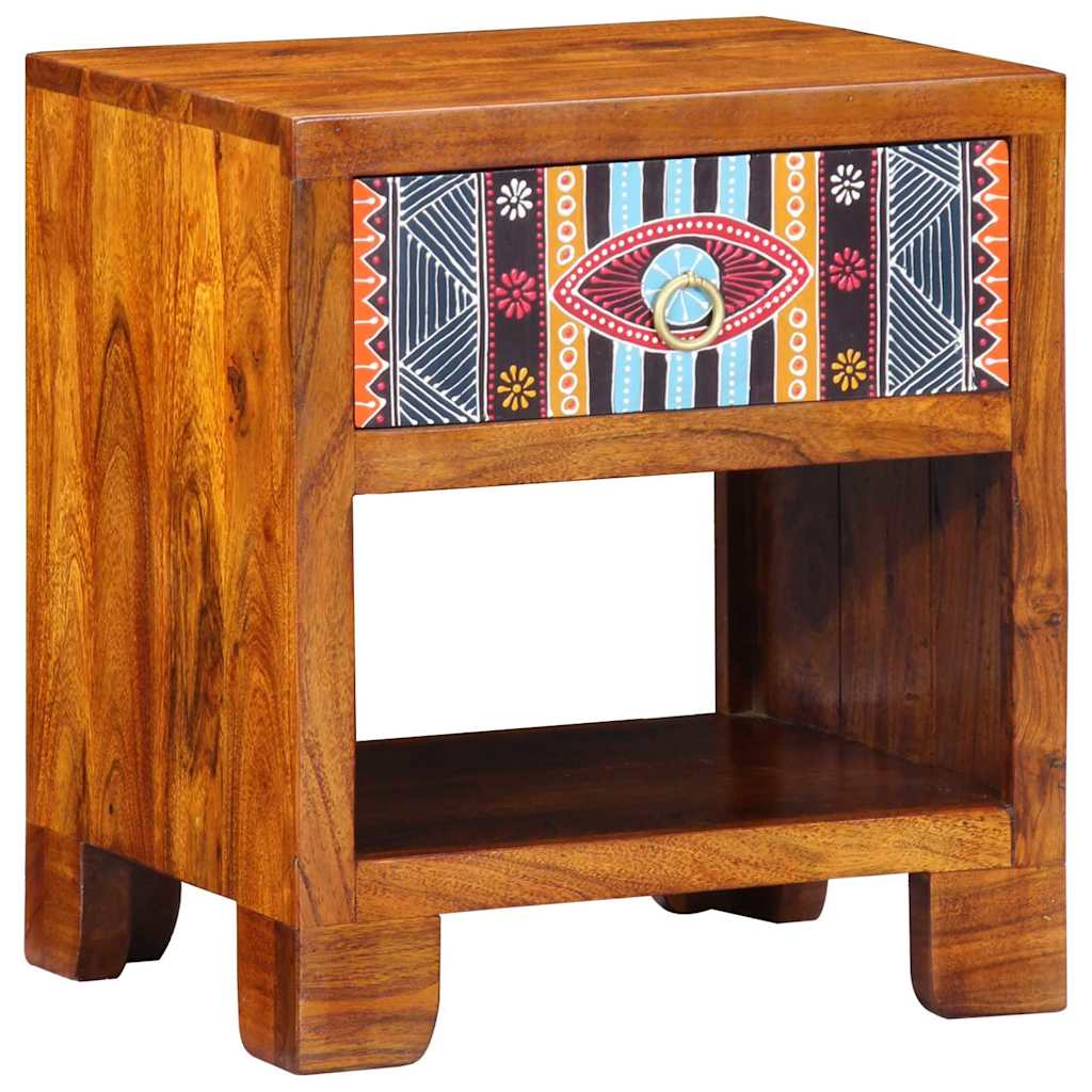 Buffet Multicolore 40 X 35 X 45 Cm Bois D'acacia Massif