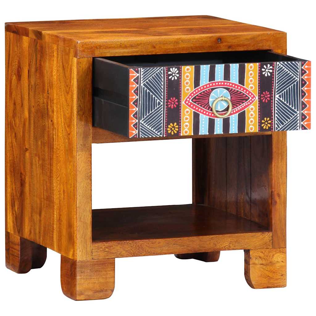 Buffet Multicolore 40 X 35 X 45 Cm Bois D'acacia Massif