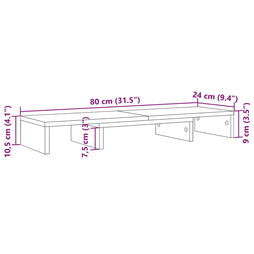 Support De Moniteur Élévateur Réglable Bois D'ingénierie
