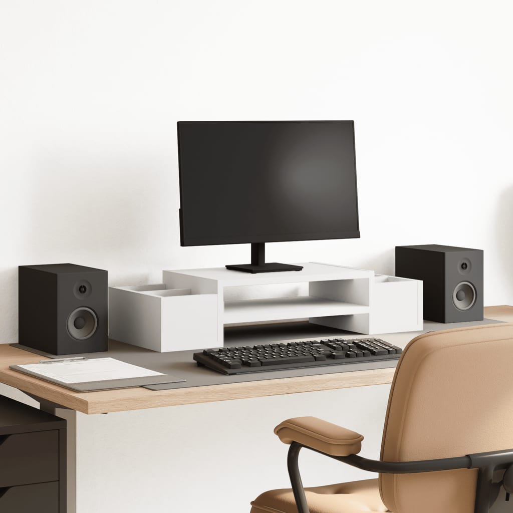 Support De Moniteur Et Rangement Bois D'ingénierie