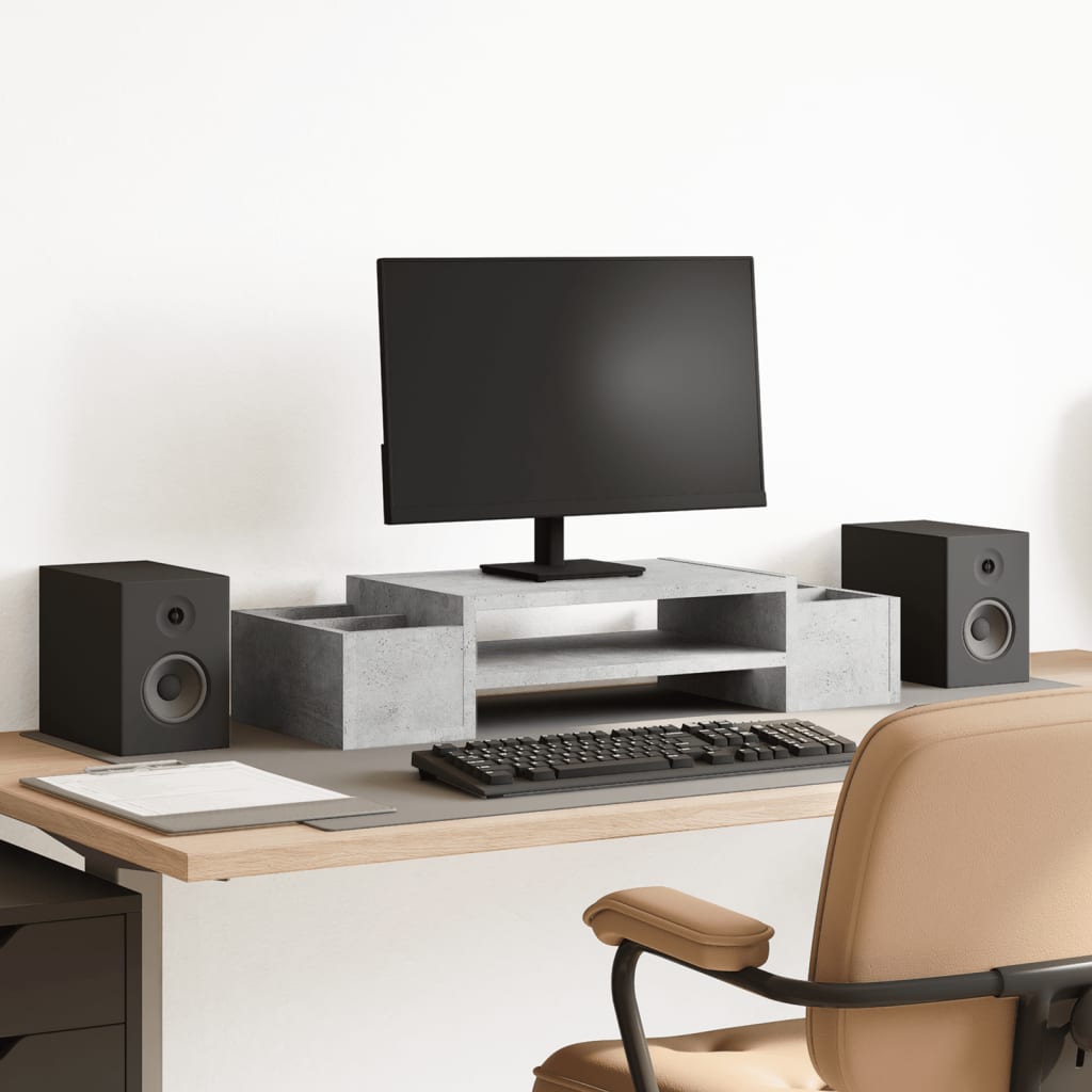 Support De Moniteur Et Rangement Bois D'ingénierie