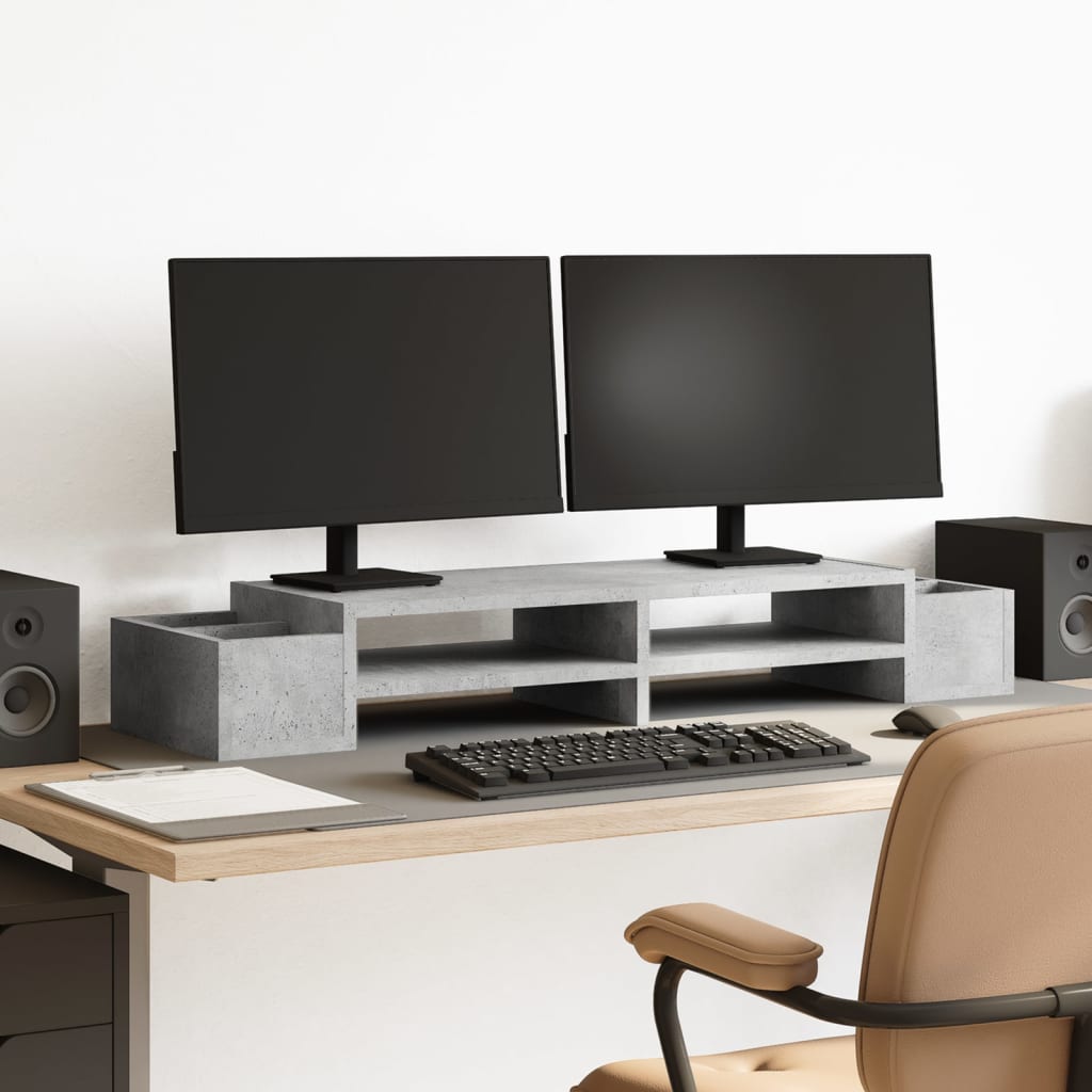 Support De Moniteur Et Rangement Bois D'ingénierie
