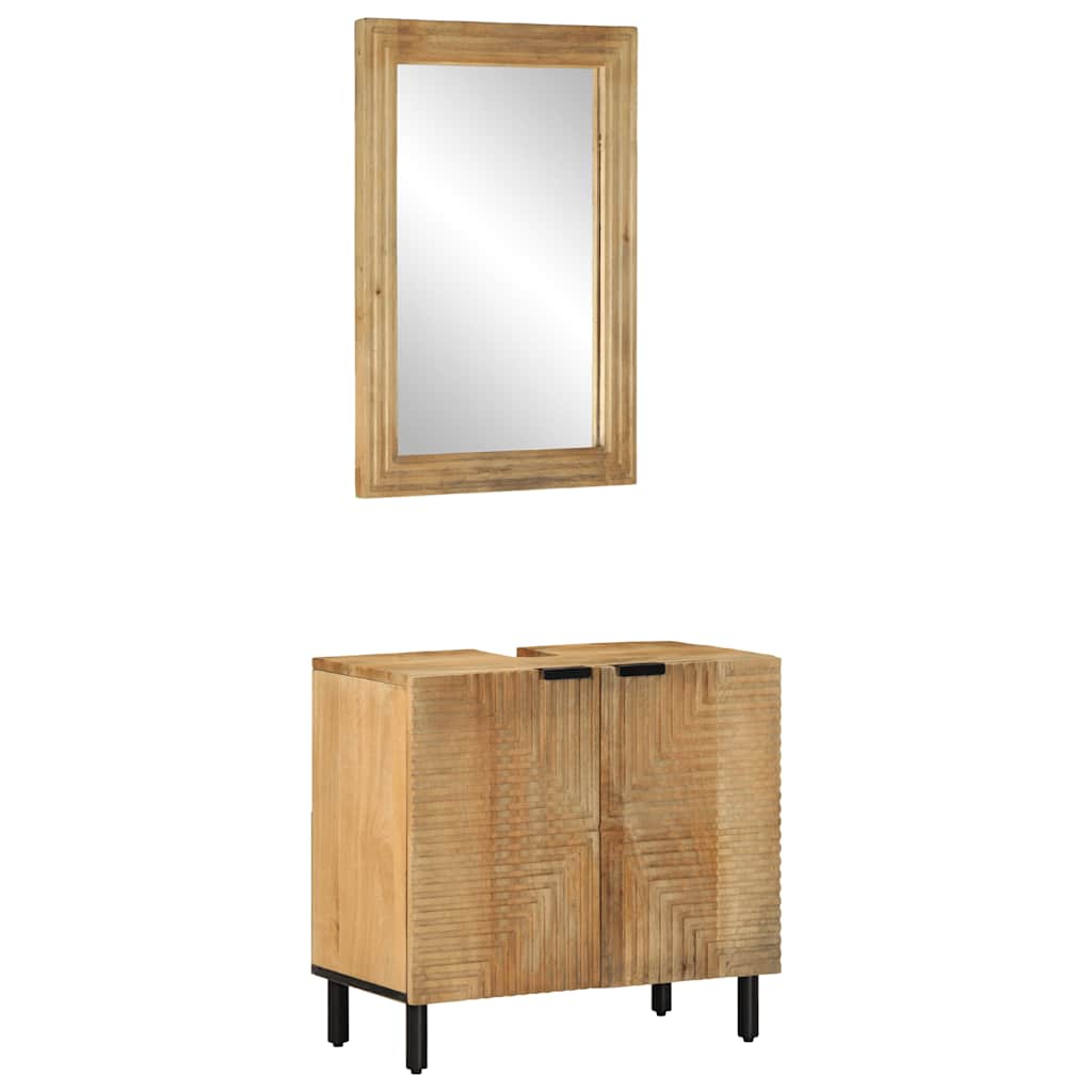 Ensemble De Meubles Salle De Bain 2 Pcs Marron