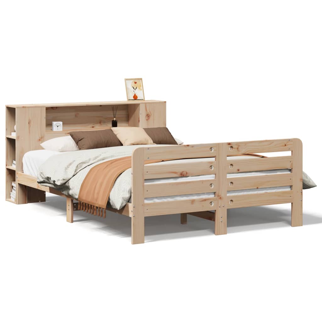 Cadre De Lit Sans Matelas 135X190 Cm Bois De Pin Massif