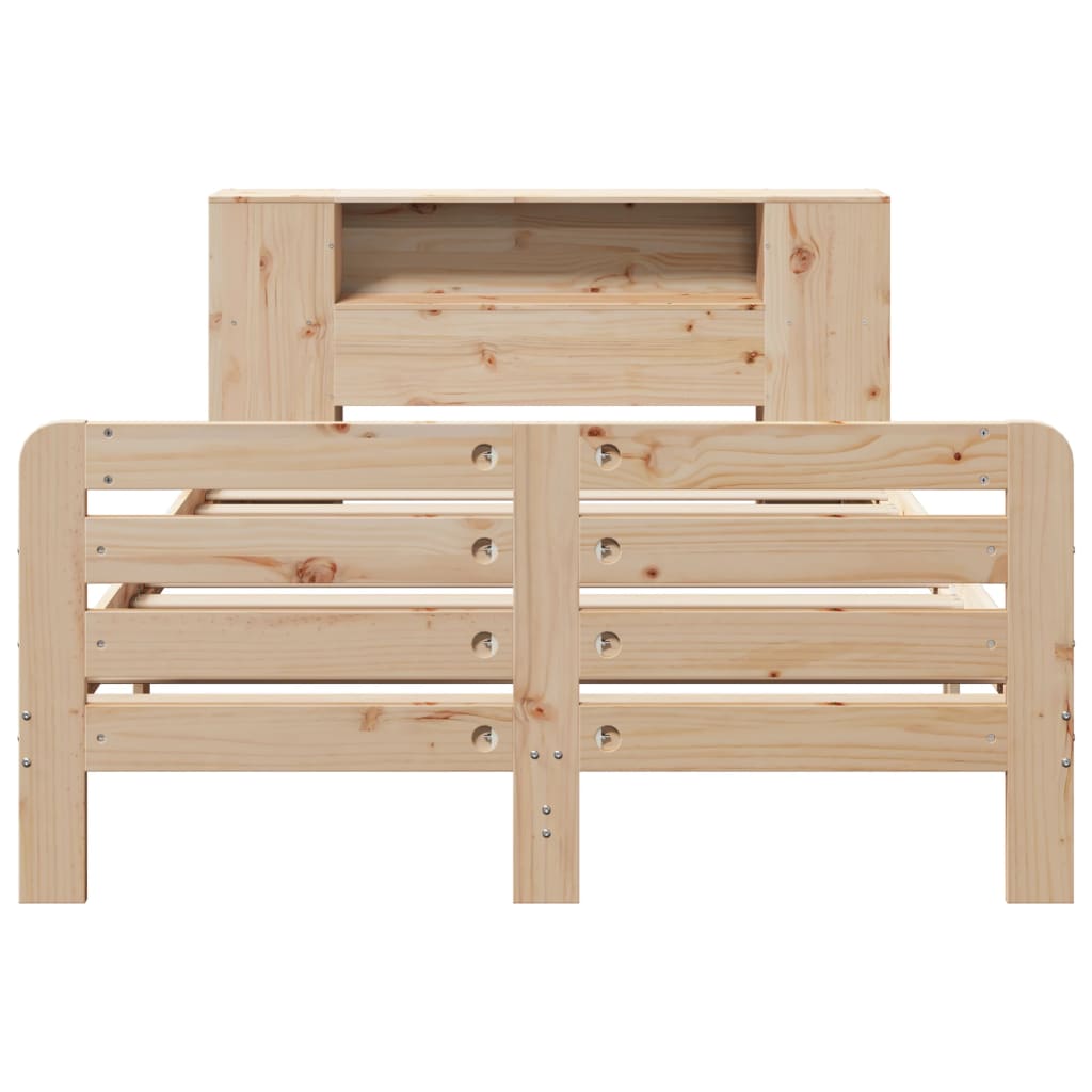 Cadre De Lit Sans Matelas 135X190 Cm Bois De Pin Massif