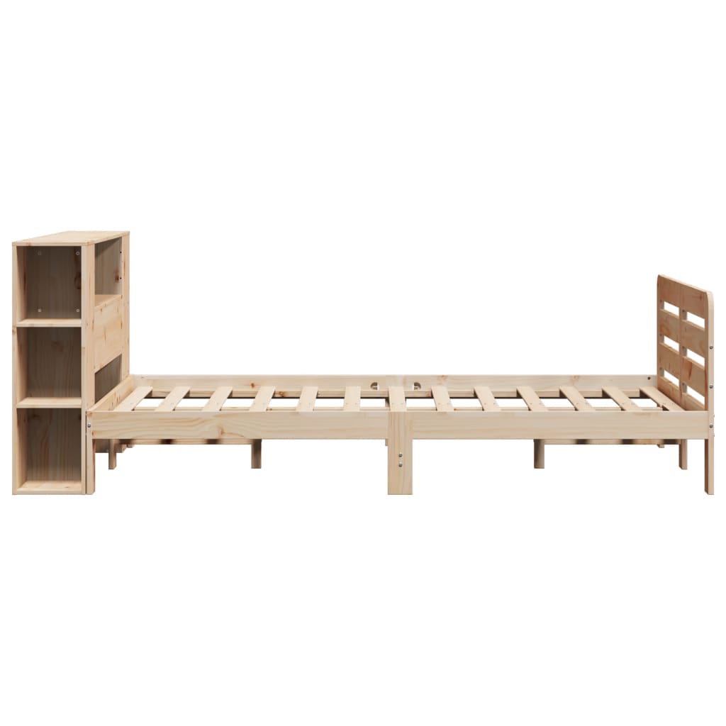 Cadre De Lit Sans Matelas 135X190 Cm Bois De Pin Massif