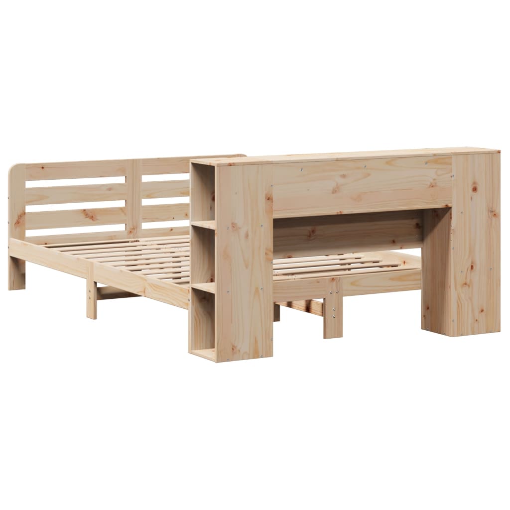 Cadre De Lit Sans Matelas 135X190 Cm Bois De Pin Massif
