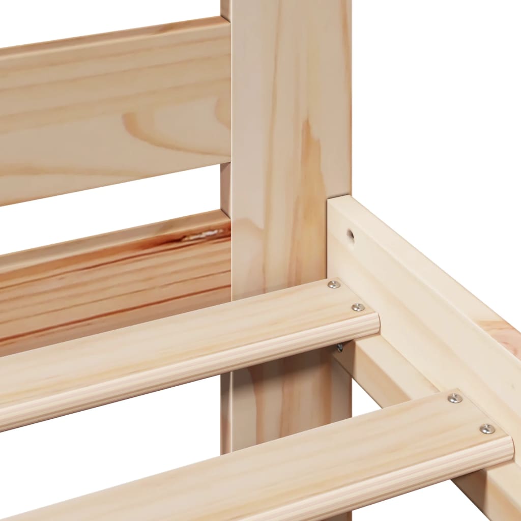 Cadre De Lit Sans Matelas 135X190 Cm Bois De Pin Massif