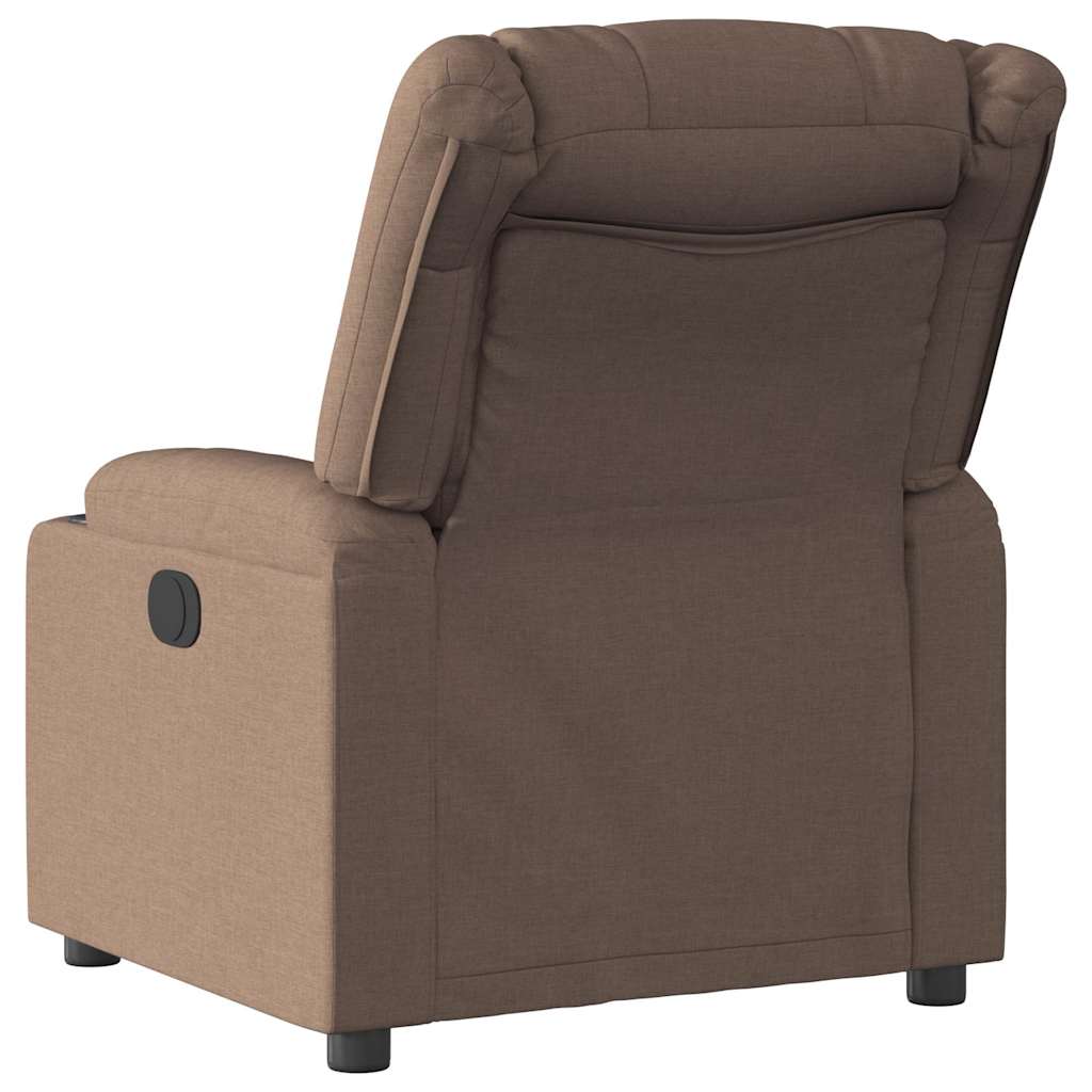 Fauteuil Inclinable Électrique Tissu Marron