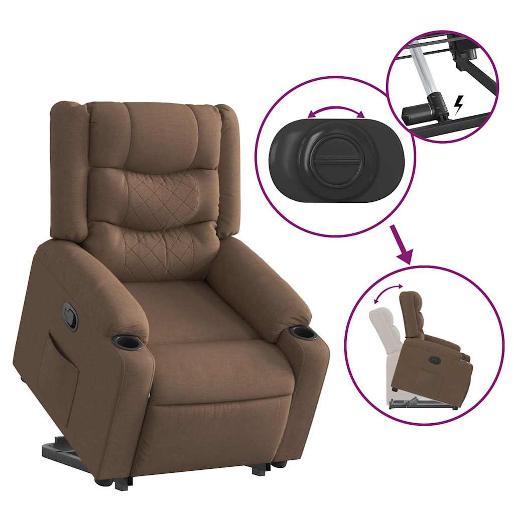 Fauteuil Inclinable Tissu Marron