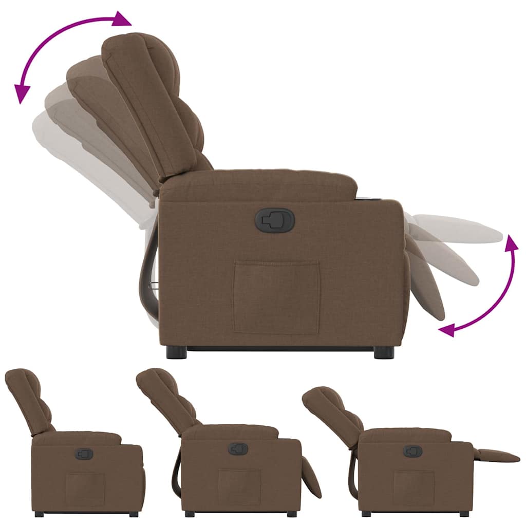 Fauteuil Inclinable Tissu Marron