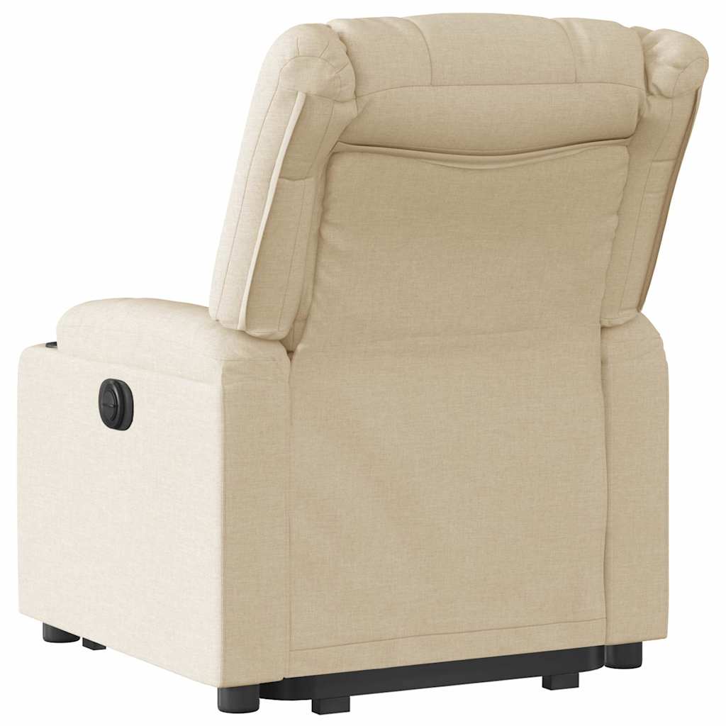 Fauteuil Inclinable Électrique Tissu Crème
