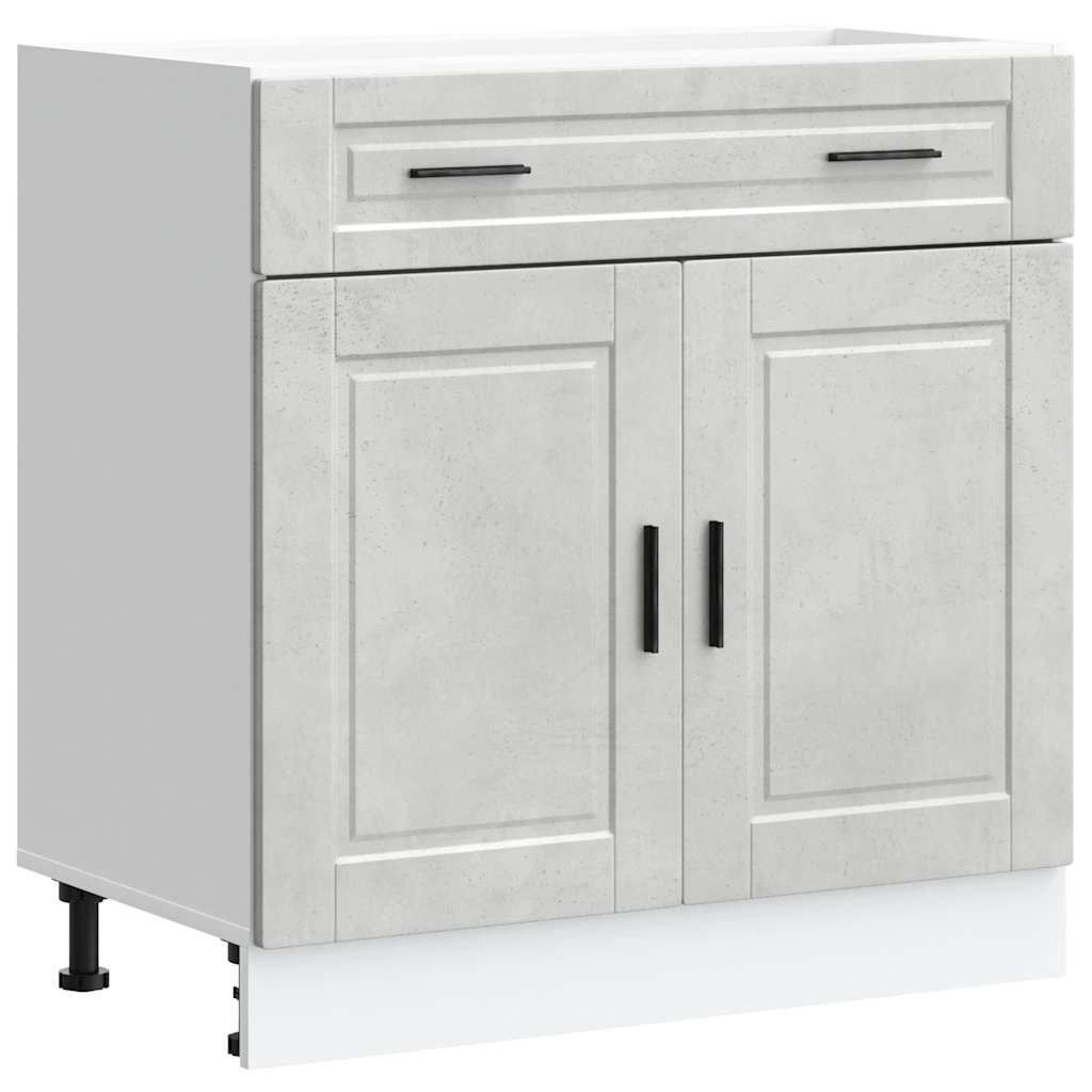 Armoire De Cuisine Porto Gris Béton Bois D'ingénierie