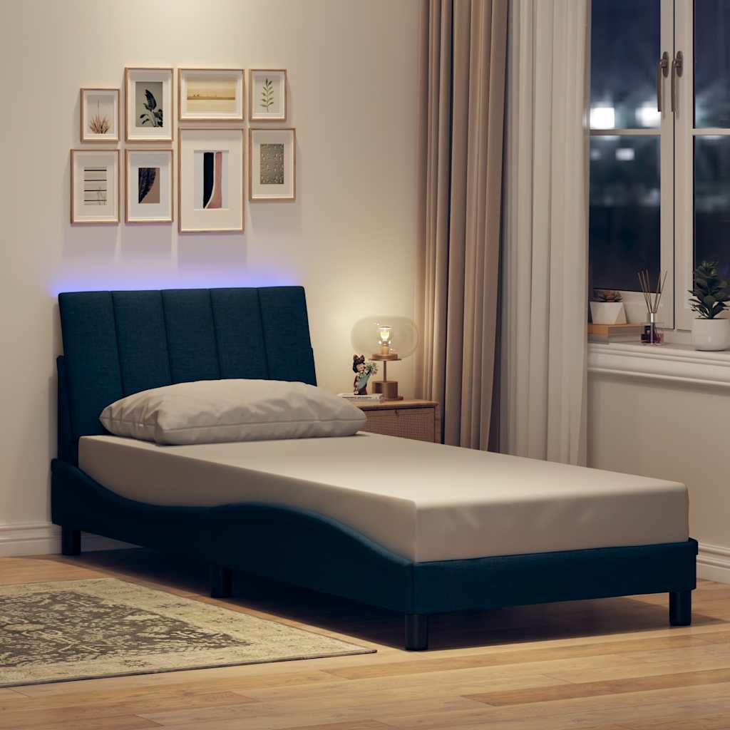 Cadre De Lit Sans Matelas Hanko Tissu