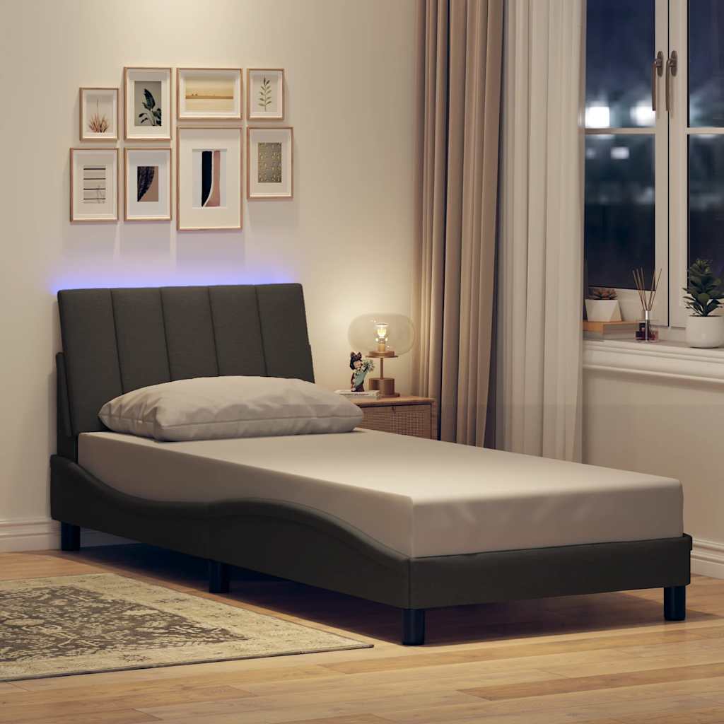 Cadre De Lit Sans Matelas Hanko Tissu