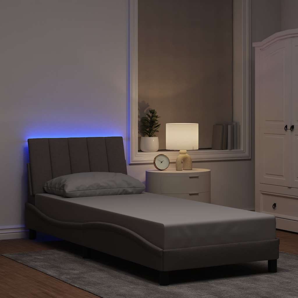 Cadre De Lit Sans Matelas Hanko Tissu