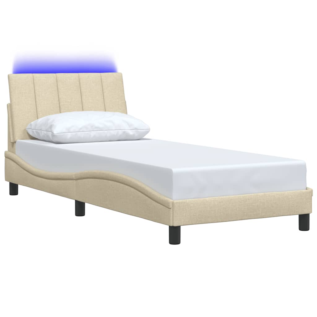 Cadre De Lit Sans Matelas Hanko Tissu