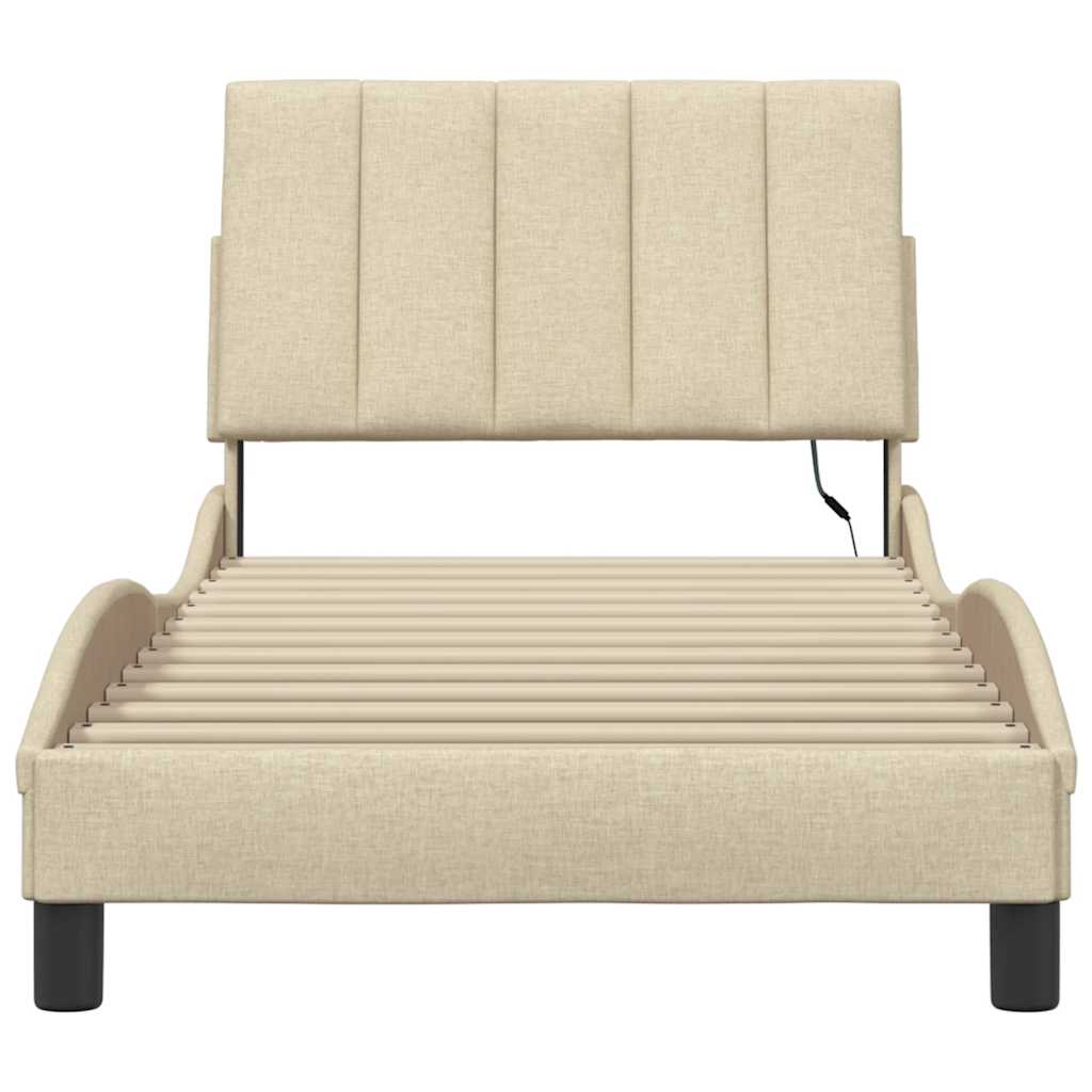 Cadre De Lit Sans Matelas Hanko Tissu