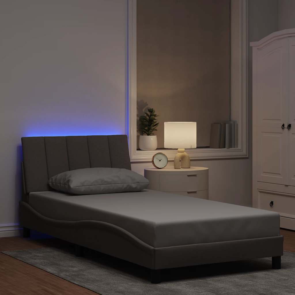 Cadre De Lit Sans Matelas Hanko Tissu