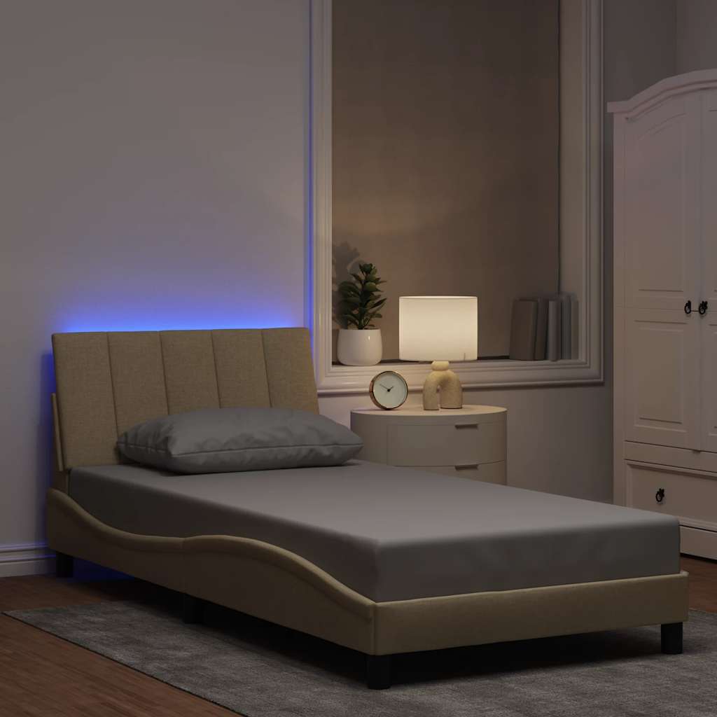 Cadre De Lit Sans Matelas Hanko Tissu