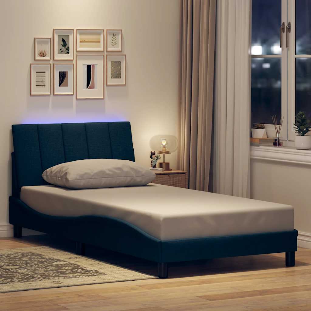 Cadre De Lit Sans Matelas Hanko Tissu