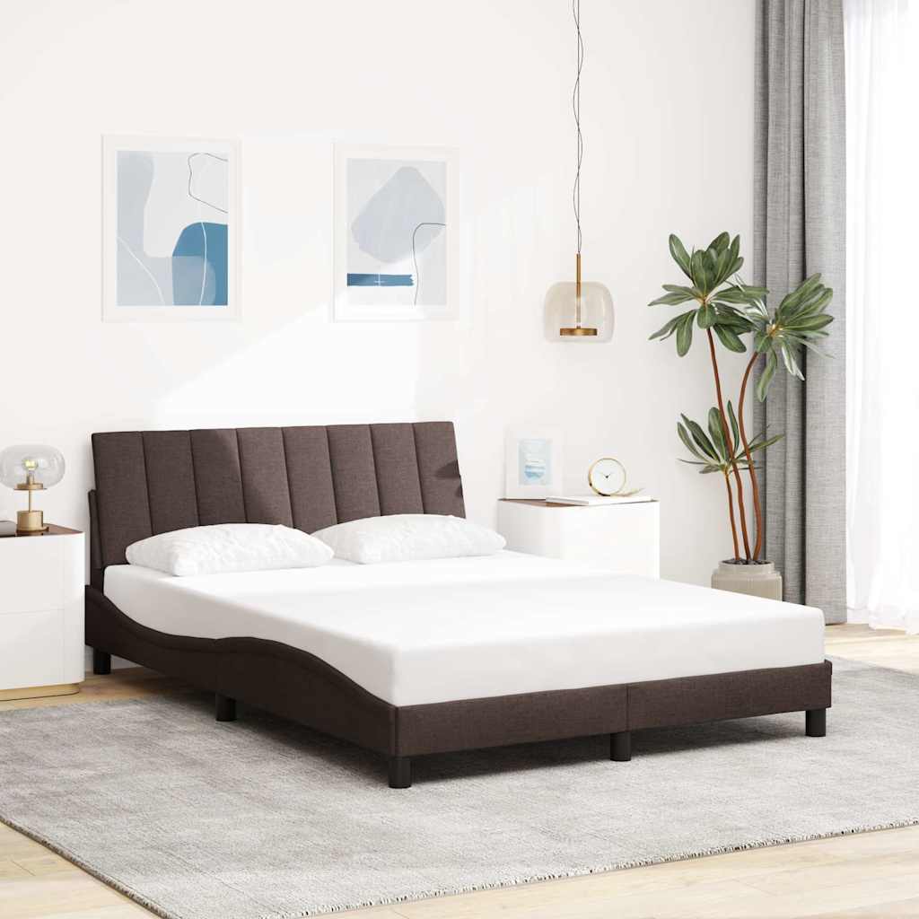 Cadre De Lit Sans Matelas Hanko Tissu