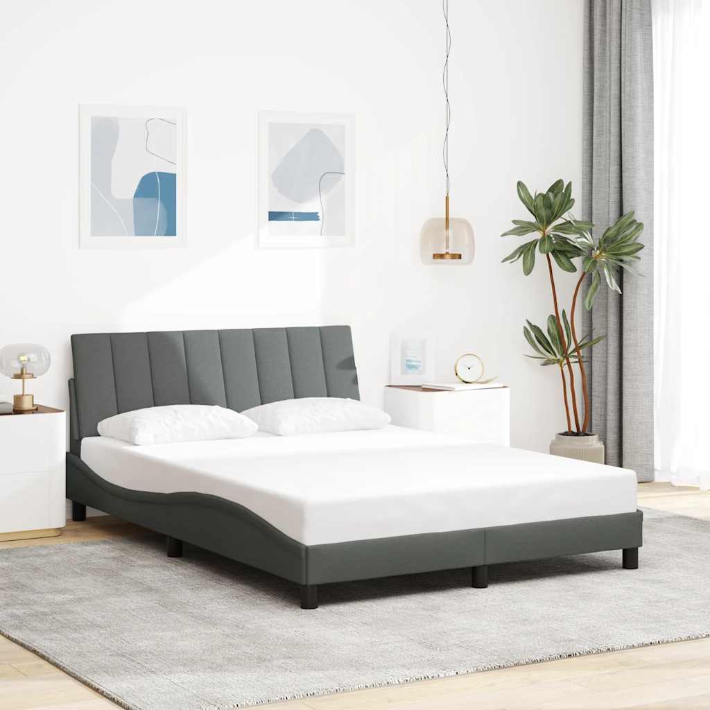 Cadre De Lit Sans Matelas Hanko Tissu