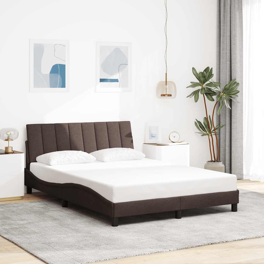 Cadre De Lit Sans Matelas Hanko Tissu