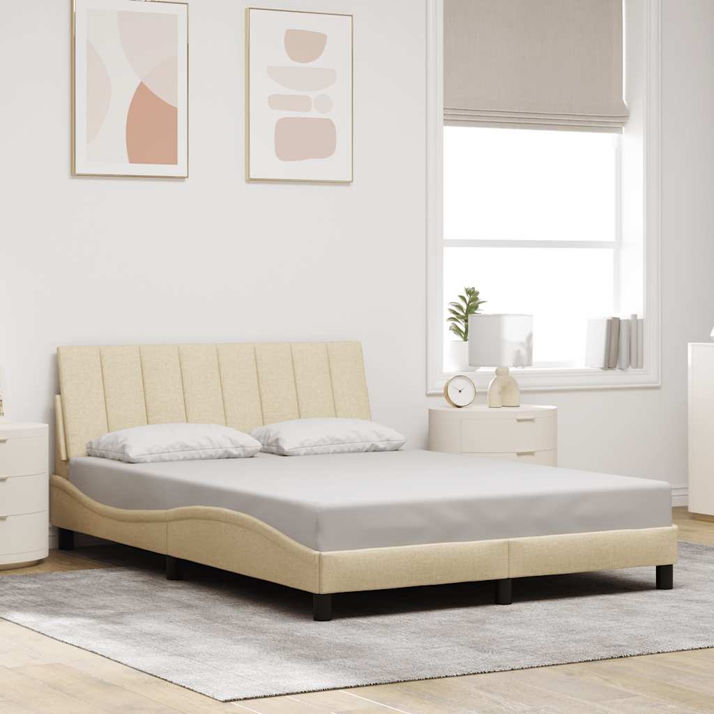Cadre De Lit Sans Matelas Hanko Tissu