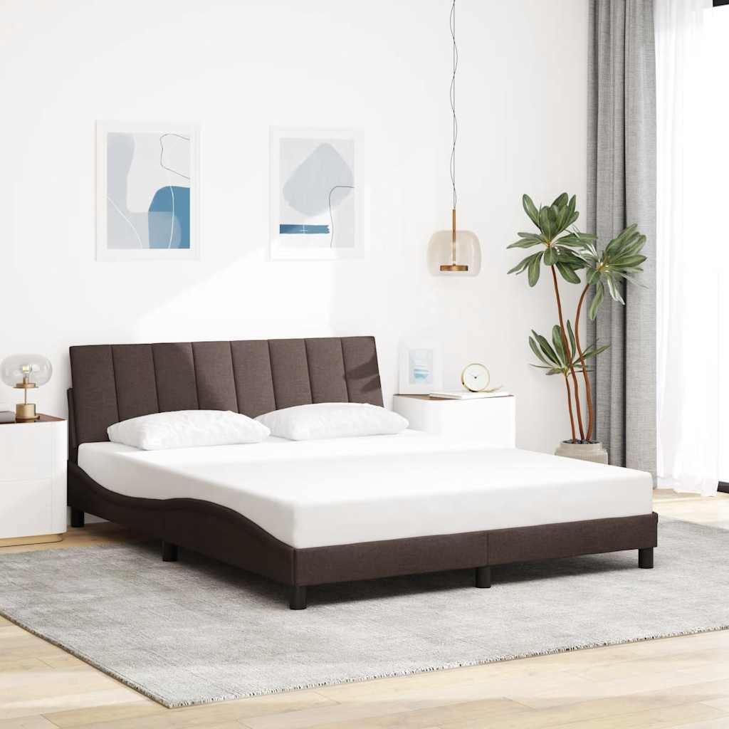 Cadre De Lit Sans Matelas Hanko Tissu