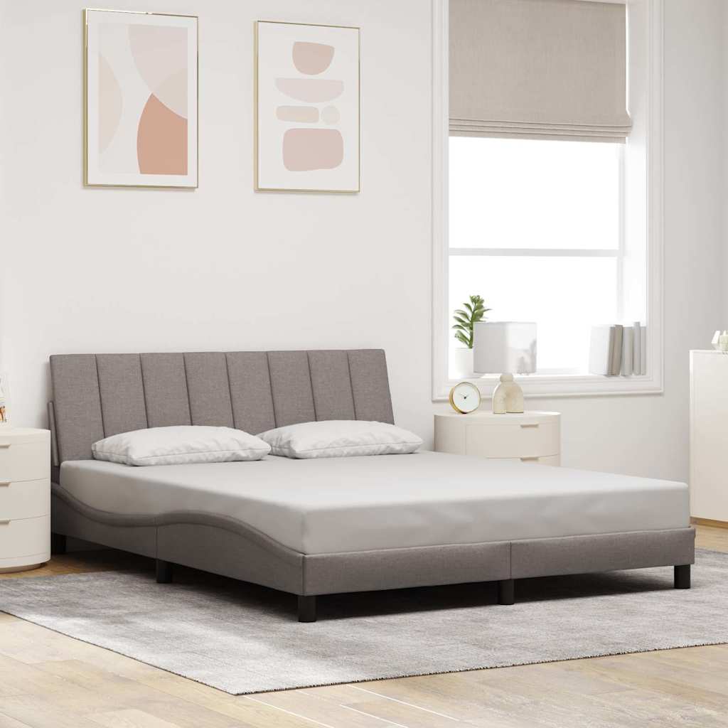 Cadre De Lit Sans Matelas Hanko Tissu